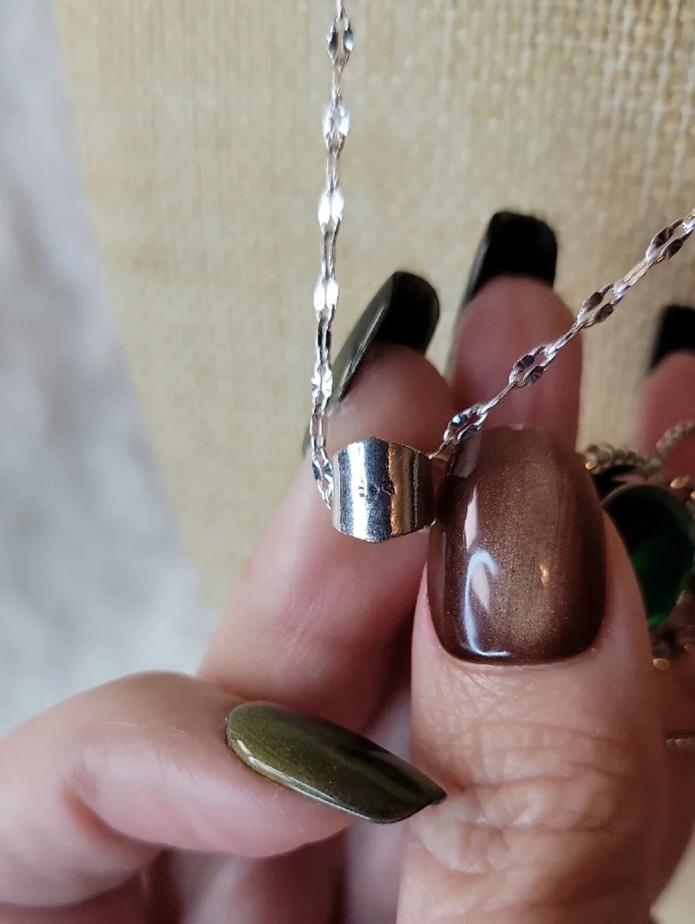 Sterling Silver Sunstone Pendant with Rainbow Moonstone and Synthetic Emerald
